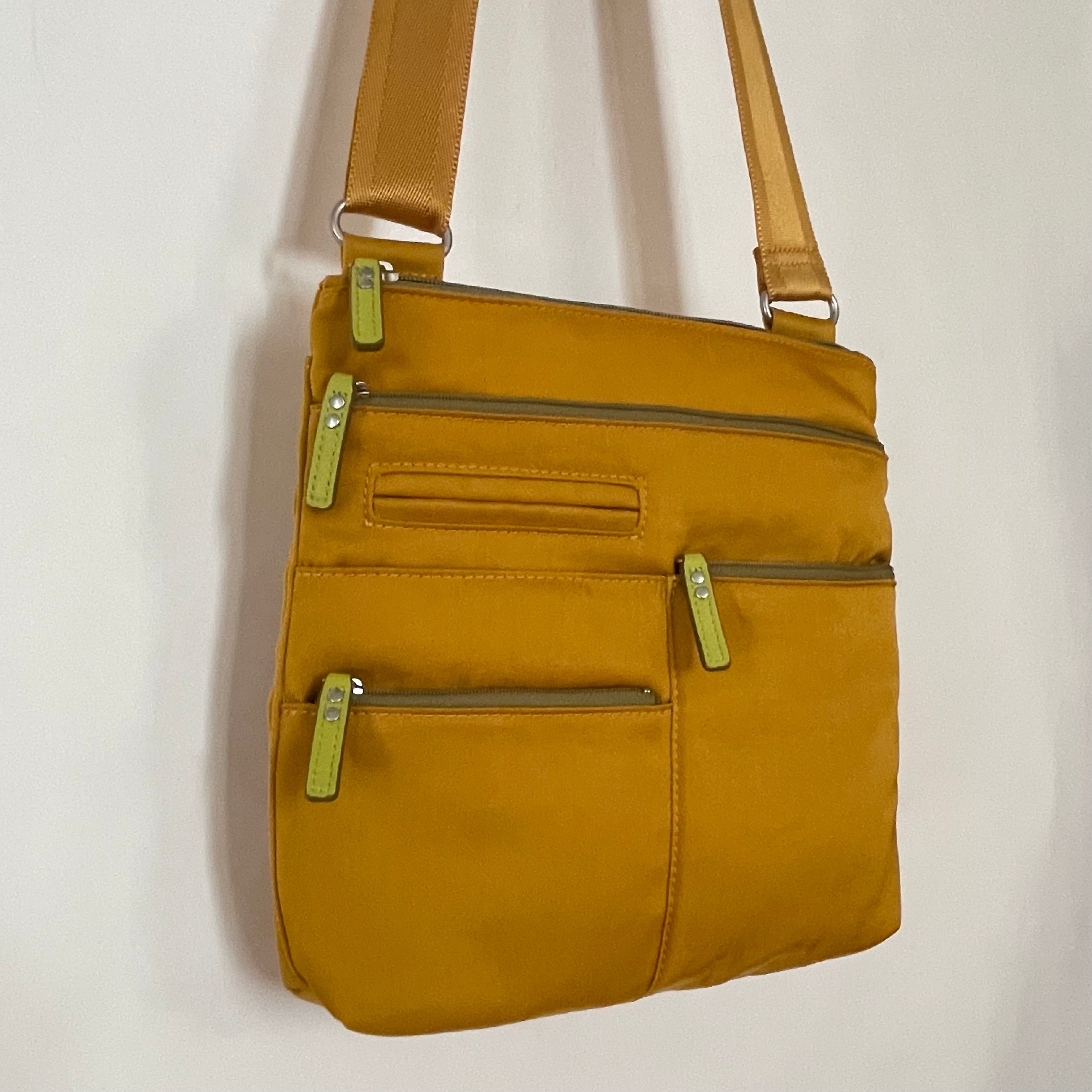 NICO - Canary x Olive | Multi-Pocket Shoulder Bag | Small